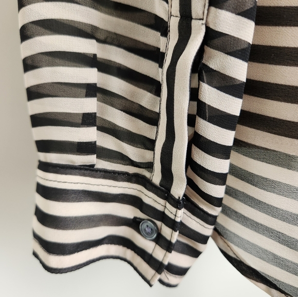 Vintage Sheer Striped Blouse - Picture 9 of 12